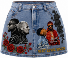 Load image into Gallery viewer, R&amp;B Tour Denim Skirt