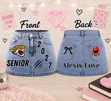 Load image into Gallery viewer, Senior 2027 Denim Skirt
