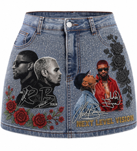 Load image into Gallery viewer, R&amp;B Tour Denim Skirt