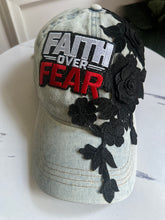 Load image into Gallery viewer, Faith over Fear Denim Hat