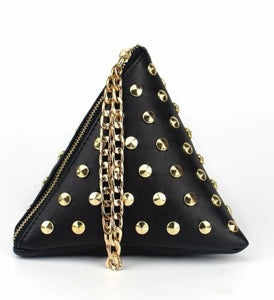 Small Gold Studded Hand Bag