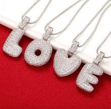 Load image into Gallery viewer, Hip Hop Iced Initial Necklace