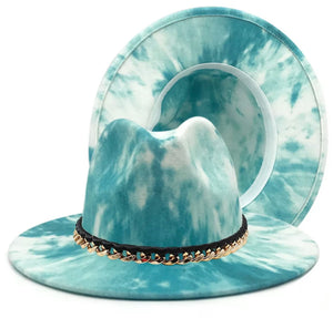 Splash Teal Fedora