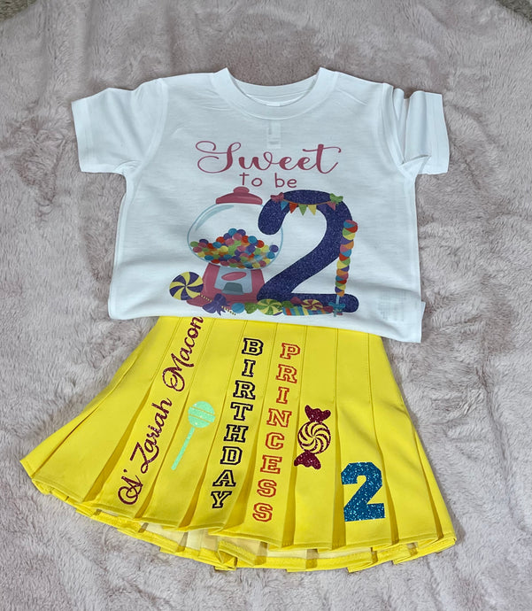 Birthday Tennis Skirt Set