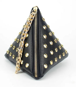 Small Gold Studded Hand Bag